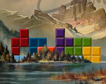 Tetris Parody Painting Print