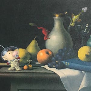 Impresión de pintura de parodia de Pikmin