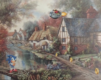 Sonic the Hedgehog Parody Painting Print