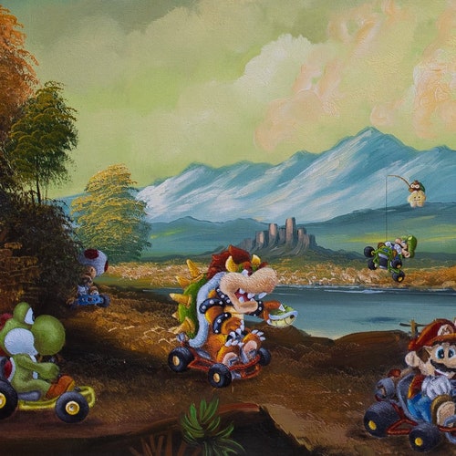 Pikmin Parody Painting Print Etsy