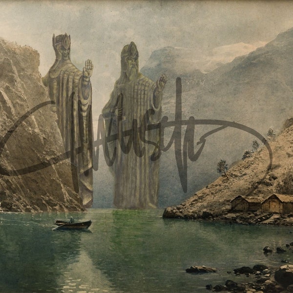 Lord of the Rings Argonath Parody Painting Print