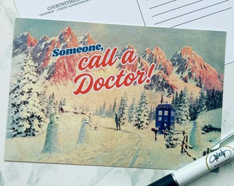 Doctor Who Parody Postcard