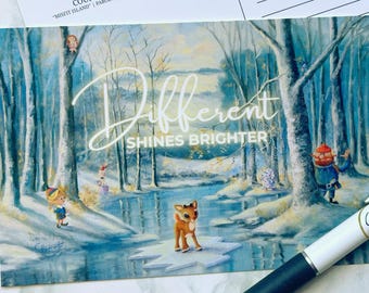 Rudolph Red Nosed Reindeer Parody Postcard