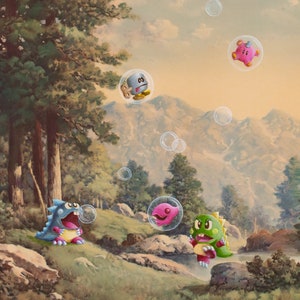 Bubble Bobble Parody Painting Print image 1