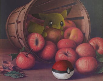 Pikachu Parody Painting Print