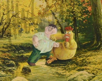Family Guy Parody Painting Print