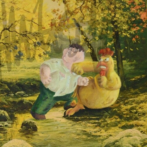 Kirby and Whispy Woods Parody Painting Print Etsy