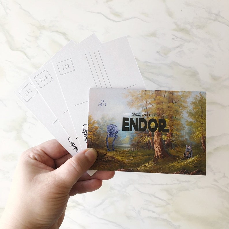 Parody Art Postcards Endor