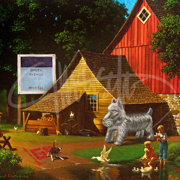 Monopoly Parody Painting Print