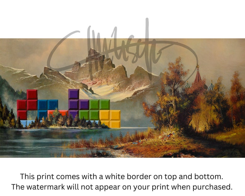 Tetris Parody Painting Print image 1