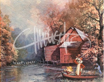 Calvin Hobbes Parody Painting Print