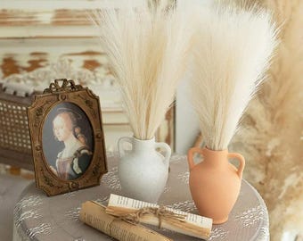15pc Artificial Pampas Grass Bouquet Fluffy Reed Stems for Home Wedding Party Boho Decor