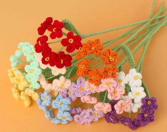 Handmade Crochet Flower Bouquet, Handwoven Knitted Artificial Flowers, Graduation Gift, Wedding, Home decoration and Valentine day gift