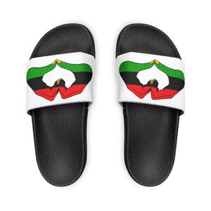 Women Flip Flop Slides, Juneteenth Heart to Hand Design, Comfortable Removable Strap Sandals image 8