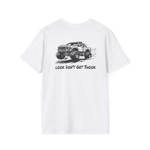 Monster Truck Silhouette, Soft T Short Sleeve Tee Shirt, 100% Ring Spun Cotton image 1