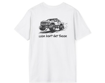 Monster Truck Silhouette, Soft T Short Sleeve Tee Shirt, 100% Ring Spun Cotton