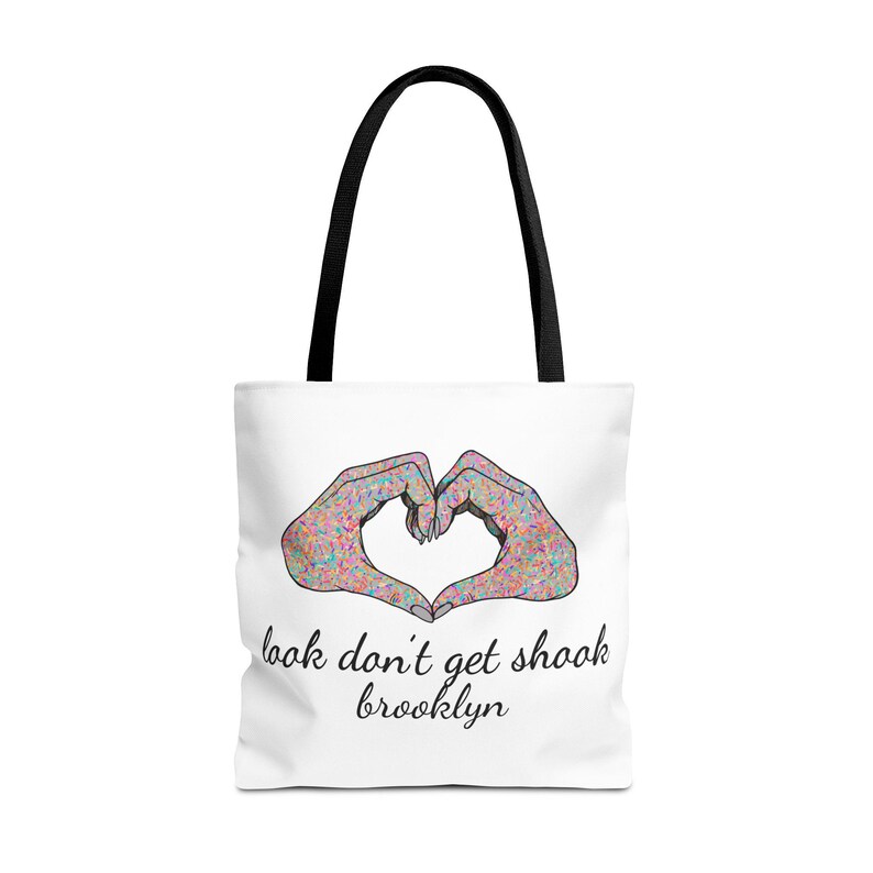 Brooklyn Tote Bag by Look Don't Get Shook, Double Sided Heart Hands Design, Everyday Canvas Carryall image 17