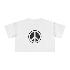 Cropped Signature Peace Sign Tee afbeelding 1