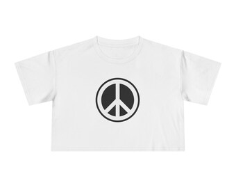 Cropped Signature Peace Sign Tee