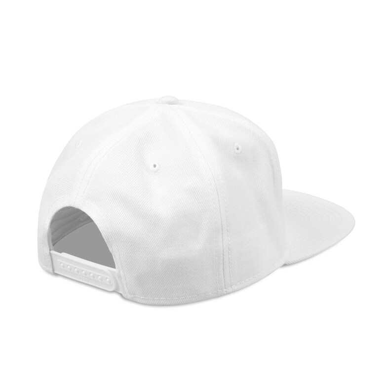 Embroidered Black to White Heart To Hand Design Snapback Cap, High Profile, Acrylic Wool Blend image 9