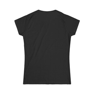 Womens Black Peace Tee Soft Semi Fitted Graphic Shirt Everyday Casual Top image 2