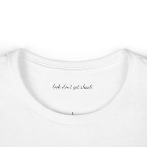 Juneteenth Freedom Women's Cotton Tee, Pan African Colors, Hand to Heart Design image 3