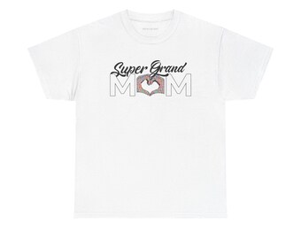 Maglietta Super Nonna con Cuore Mani Pastello Sprinkle