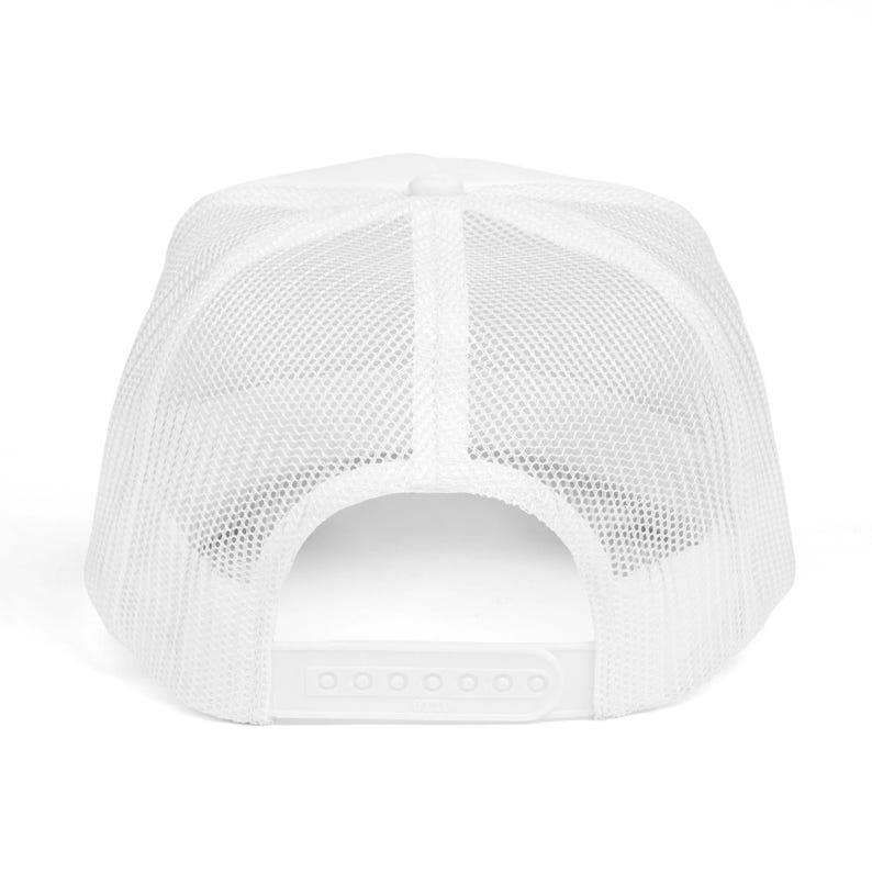 Trucker Hat with Embroidered Peace Emblem, Vintage Inspired Foam Cap by Look Dont Get Shook image 4