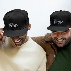 SuperPOP Embroidered Dad Hat Acrylic Wool Blend Snapback image 7