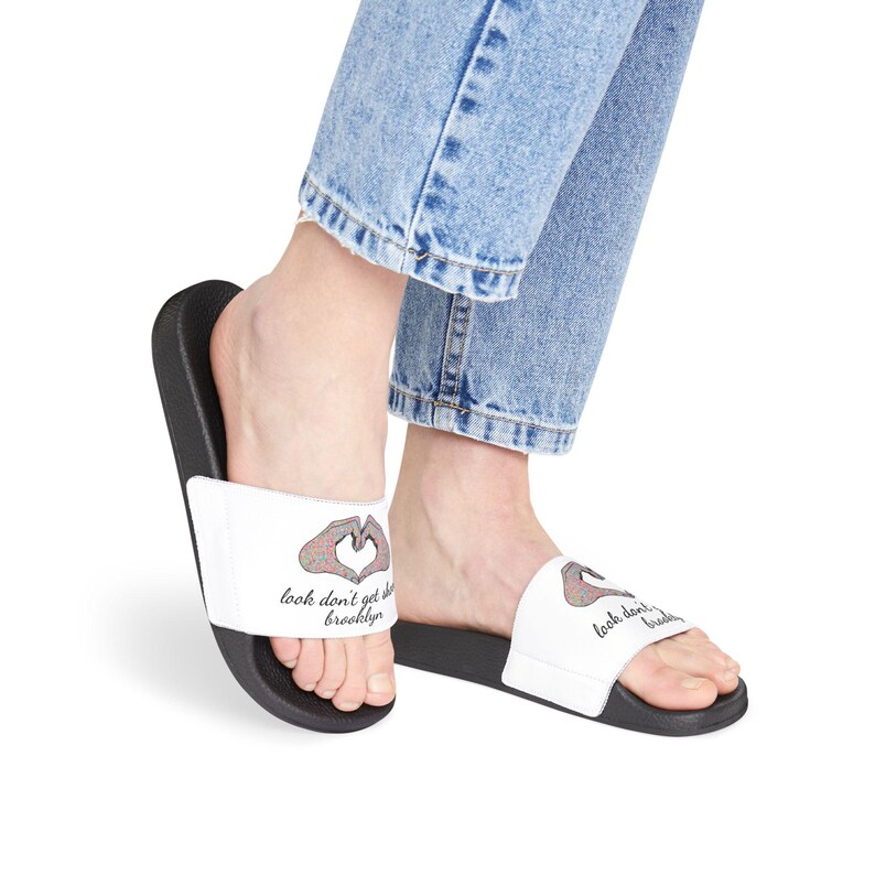 Brooklyn Women Theme Slides, Hand to Heart Design with Removable Straps image 10
