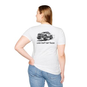 Monster Truck Silhouette, Soft T Short Sleeve Tee Shirt, 100% Ring Spun Cotton image 4