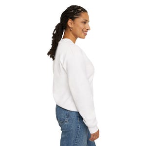 Peace Sign Crewneck Sweatshirt, Soft Midweight Cotton Blend, Minimal Peace Sign Chest Design image 5