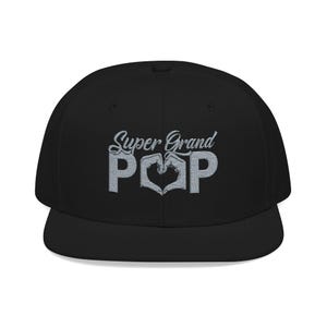 Super Grandpop Embroidered Snapback Hat, Grandpa Gift zdjęcie 1
