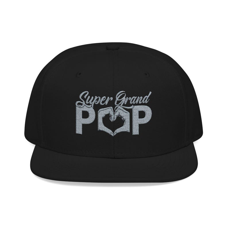 Super Grandpop Embroidered Snapback Hat, Grandpa Gift zdjęcie 1