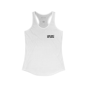 Racerback Tank Top, Featuring Vertical Bold Back Design image 2