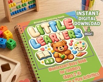 Montessori-drukwerkboek voor peuters, Match Trace Play-activiteiten (digitale download)