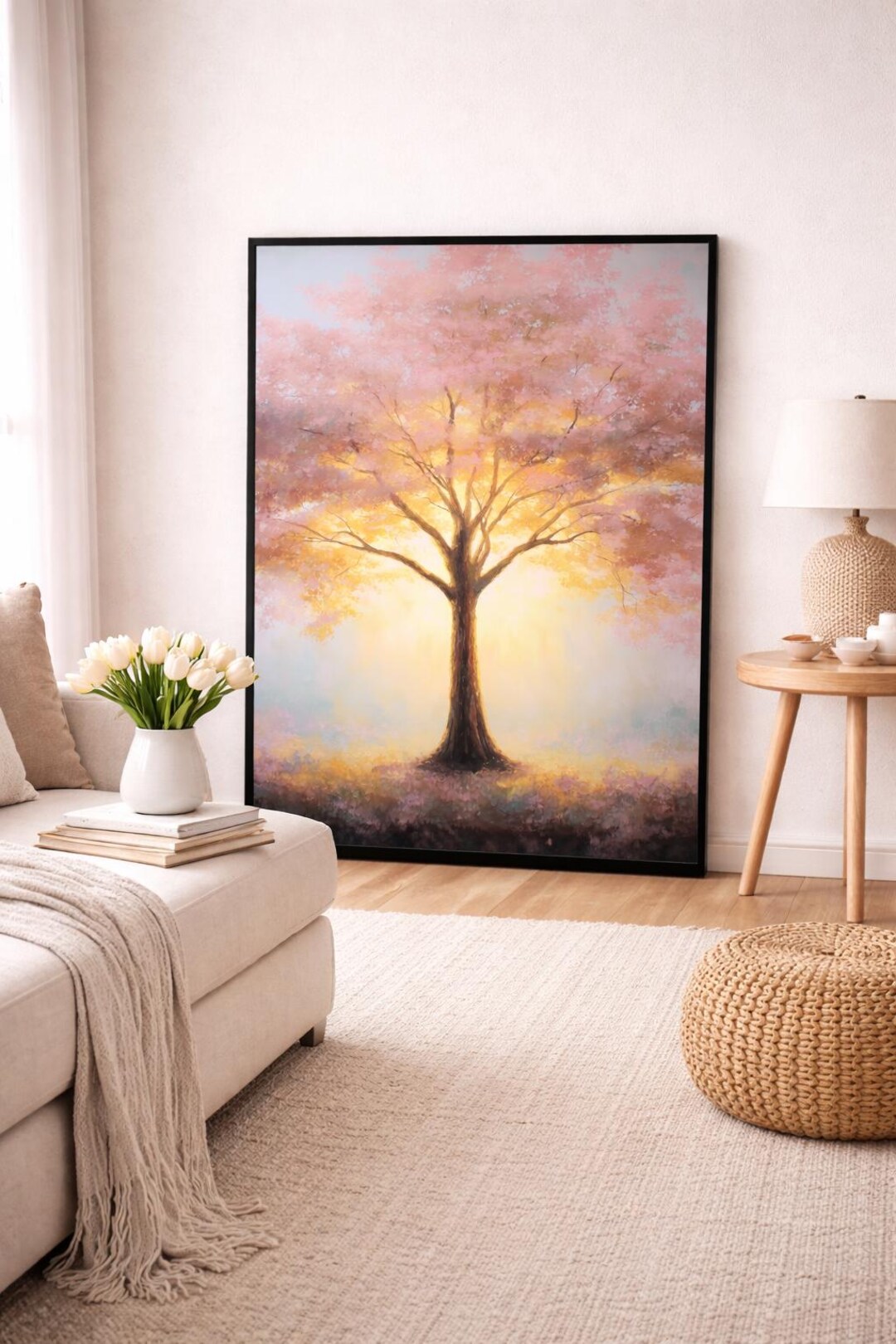 Tree of Life Oil Painting – Hand Painted Symbol of Growth and New ...