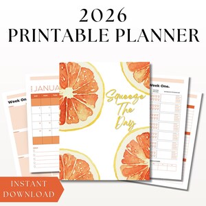 2026 Minimalist Printable Planner | Monthly, Weekly, Dated PDF (US Letter)