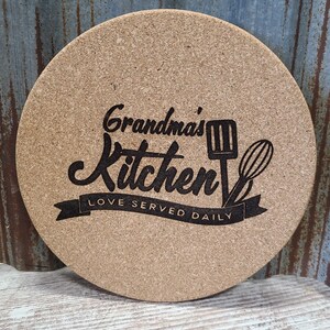 Grandma&#39;s Kitchen Kitchen Trivet, Christmas gift, gift for wedding, holiday gift, kitchen decor, hot pad, potholder, engagement gift, trivet