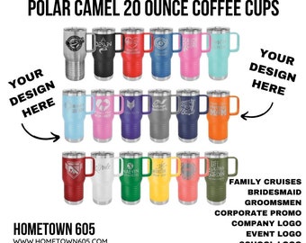 Personalized 20 oz Stainless Steel Tumbler, Laser Engraved Travel Mug