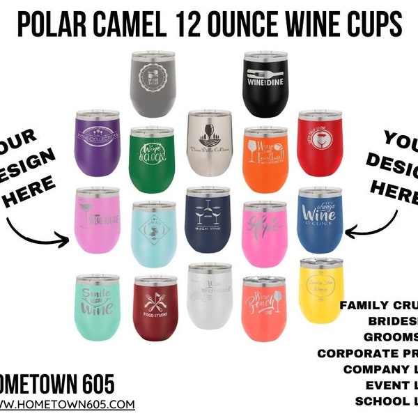 12 oz Custom Engraved Wine Cups, Insulated Customized Wine Tumblers, Bachelorette Gift, Wedding Gift, Personalized gift, Wine Tumbler, gift