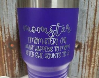 Momster (noun) 30 ounce Polar Camel Tumbler Tumbler, Insulated Tumbler, Engraved Cup, Custom Tumbler Cup, Tumbler, Rambler, 30oz