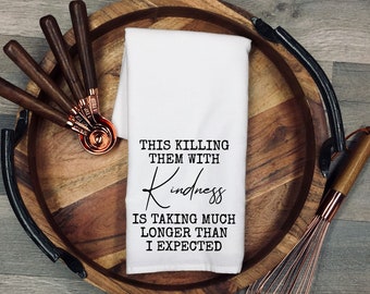 Tea Towel, Flour Sack Towel, Dish Cloth, Cotton Kitchen Towel, Funny Kitchen Tea Towels, Humorous Flour Dish Towel, Housewarming Host Gift