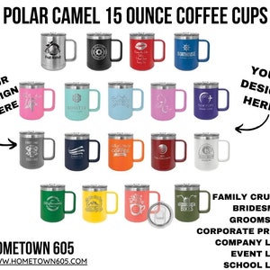 15 Oz Personalized Coffee Mug, Insulated Coffee Mug, Corporate gift, business, fundraiser, travel mug, Tea Mug, Holiday Mug, Vacation Mug