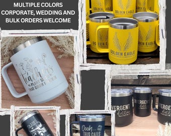 Personalized Coffee Mug, Insulated Coffee Mug, Coffee Cup, Gift, Custom Mug, Corporate gift, school, business, sports fundraiser, travel mug