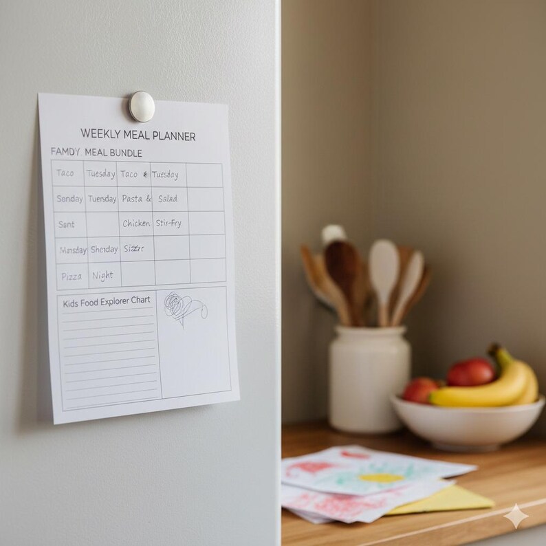 Weekly Family Meal Planner Printable | Toddler-friendly (digital ...