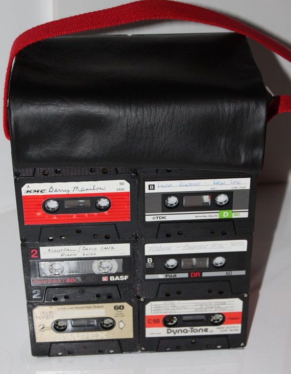 Items similar to Upcycled cassette tape bag on Etsy