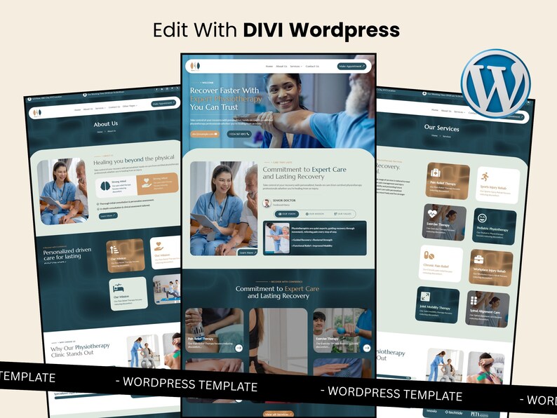 Physiotherapist Website Template – WordPress Divi Theme for Physiotherapy & Rehabilitation Clinics image 8