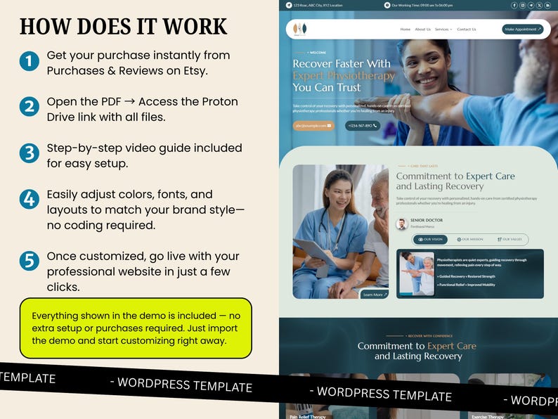 Physiotherapist Website Template – WordPress Divi Theme for Physiotherapy & Rehabilitation Clinics image 4