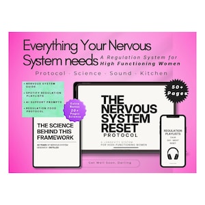 The Nervous System Reset Protocol · PDF for High-Functioning Woman · Nervous System Regulation · Overwhelm Relief ·  Digital Download